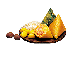 唯美简约粽子美食糯米美食装饰设