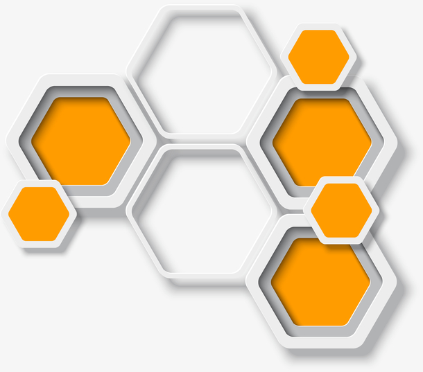 黄色简约蜂窝装饰图案