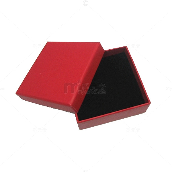 红色简约风格打开的天地礼盒盖子