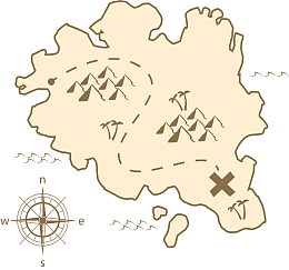 简约手绘地形图