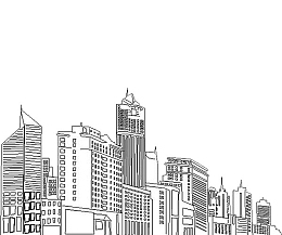 简约风格楼房简笔画