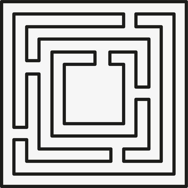 线性迷宫矢量图标