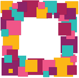 彩色方块装饰边框