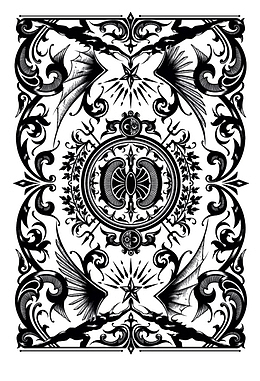 创意黑白扑克牌背面图案