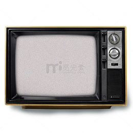 黑色老式电视机