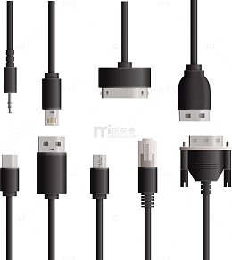 不同型号矢量USB接口