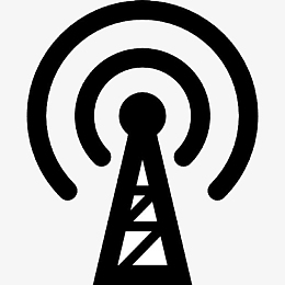 黑色信号塔信号图标