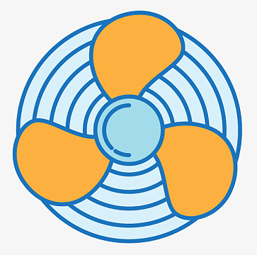 循环旋转的矢量电风扇