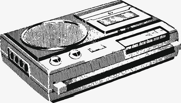 小巧老式收音机手绘epspng  复古收音机图片收音机卡通图片 >