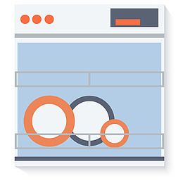 矢量洗碗机免抠PNG