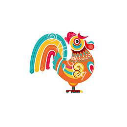 公鸡打鸣素材图片