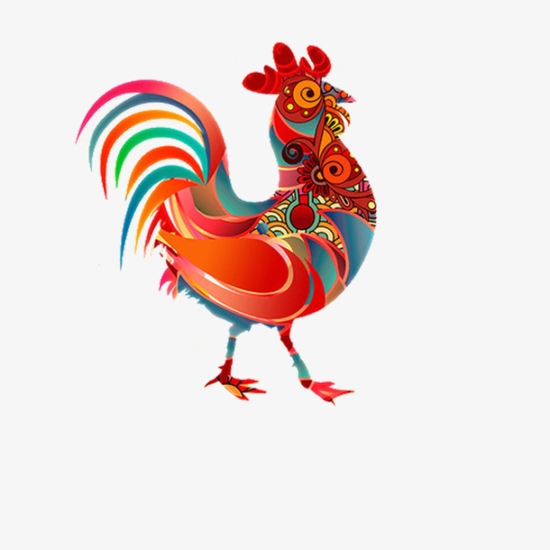 彩色鸡免费png素材