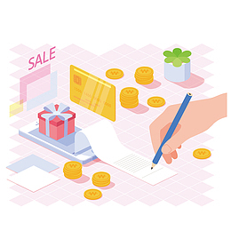 粉色桌面创意卡通