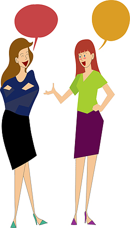 商务风两人对话女性