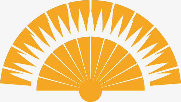 打开的跳广场舞扇子