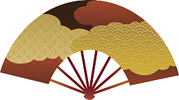 一把祥云日系扇子