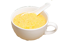白碗玉米粥
