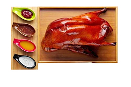 老北京烤鸭果柴烤鸭精美摆盘春卷