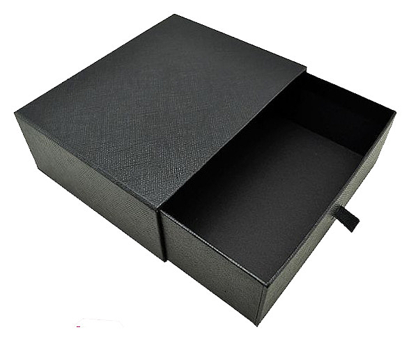 黑色的抽拉式瓦楞纸盒