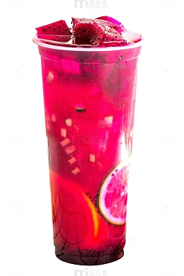 青柠黄瓜火龙果水果茶