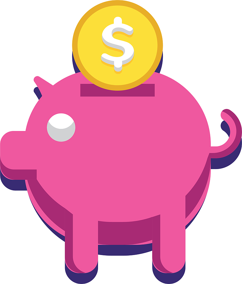 存钱罐小猪图标UI设计