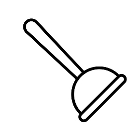 马桶刷清洁护理图标