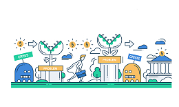 可爱游戏概念插画