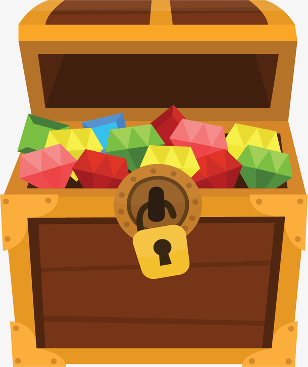 装满宝石的藏宝箱