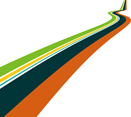 彩色弯曲的道路图