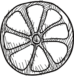 矢量素描车轮