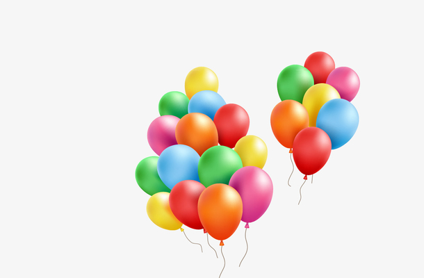 彩色气球免抠素材免费下载_觅元素51yuansu.com