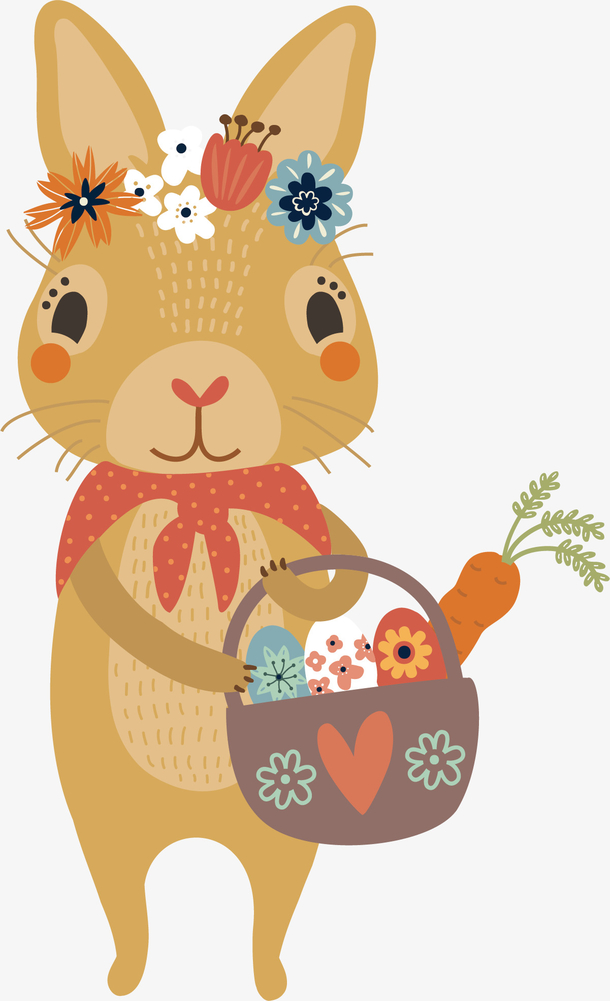 矢量手绘小兔子漫画