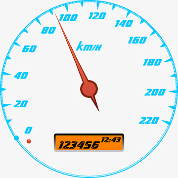 卡通蓝色仪表盘素材