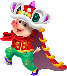 2019猪年舞狮子