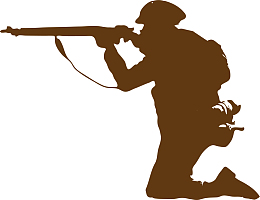 咖啡色射击士兵
