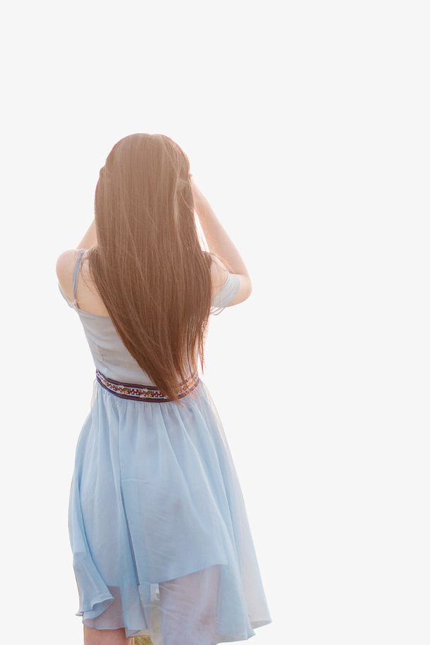 人物美女裙装背影素材免费下载_觅元素