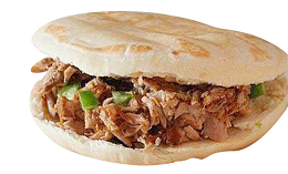 白吉馍夹肉细节特写免抠png