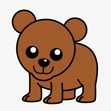 棕色卡通小熊png