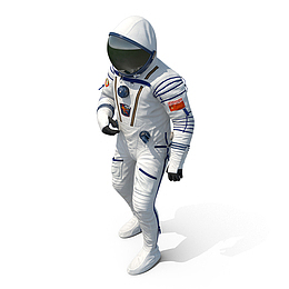 高清手绘宇航员太空行走素材
