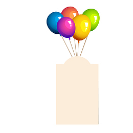 气球装饰卡片矢量素材