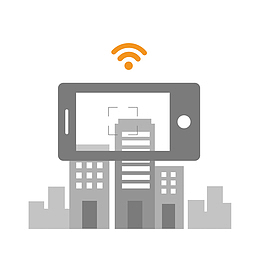 矢量WiFi摄影手机录像灰色