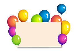气球装饰卡片矢量素材