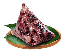 紫米肉粽摄影特写