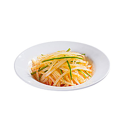 一盘青椒土豆丝摄影