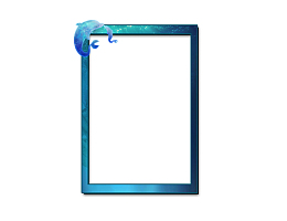 蓝色海底背景画框