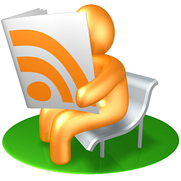 橙色读者3d-social-icons