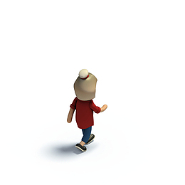 短发浅色可爱小人