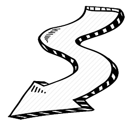 手绘3D转弯箭头