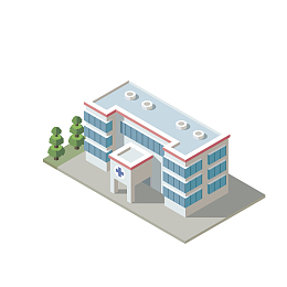 矢量医院住宅下载