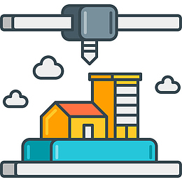 建筑3D打印建模图标